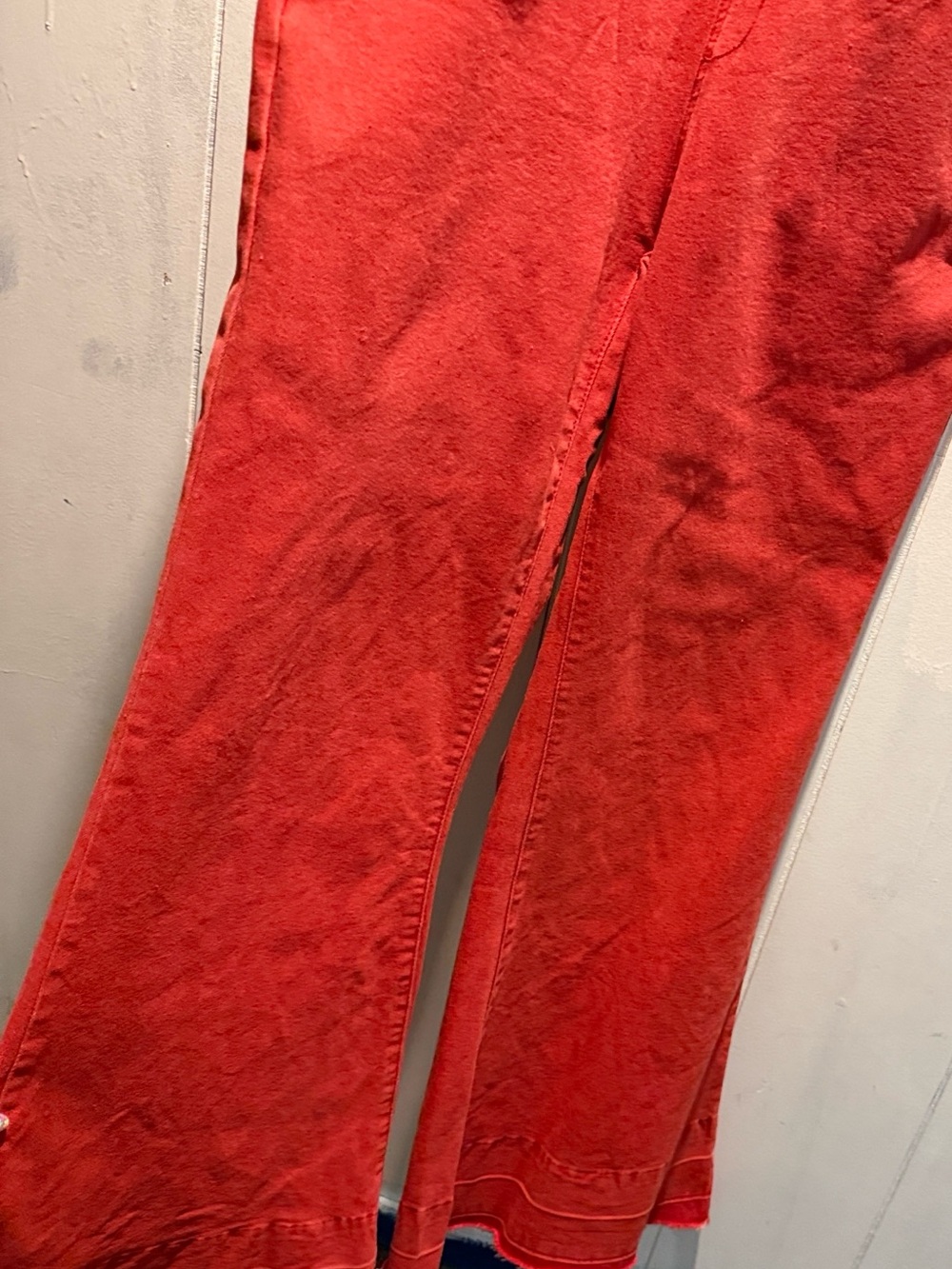 Annie Wear Red Super Flare Overalls - Picture 8 of 9